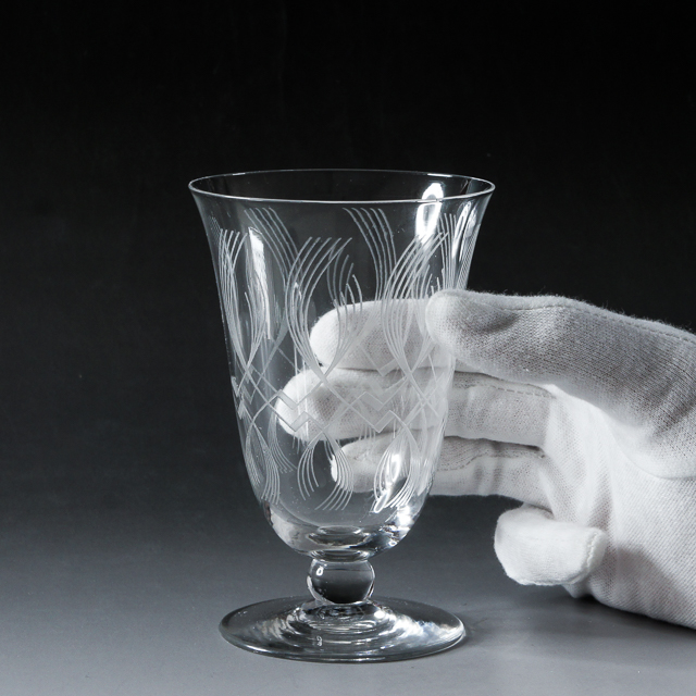 グラスウェア「アールデコパターン ウォーターグラス H 12 ㎝」