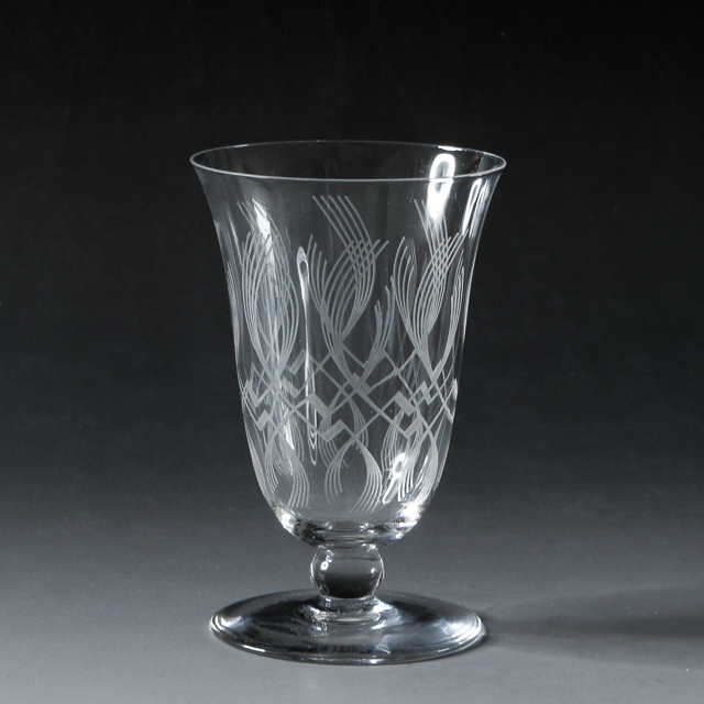 グラスウェア「アールデコパターン ワイングラス（小）H 10 ㎝」