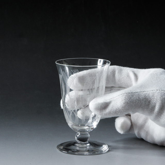 グラスウェア「アールデコパターン 冷酒グラス H 9 ㎝」