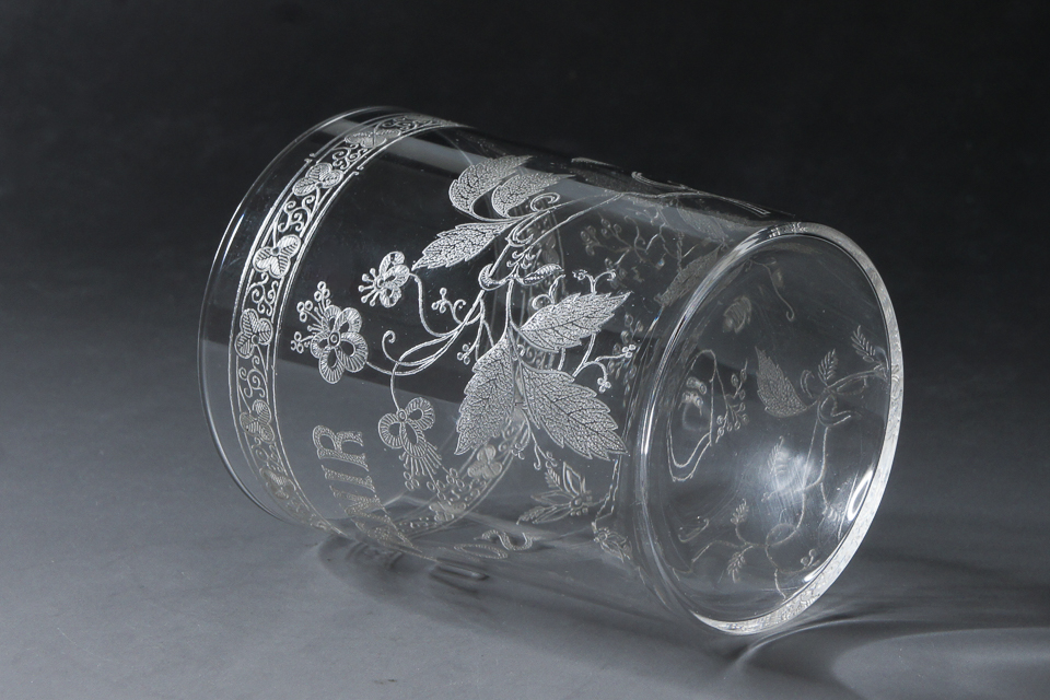 グラスウェア「スーベニア SOUVENIR エッチング装飾 ウォーターゴブレット」