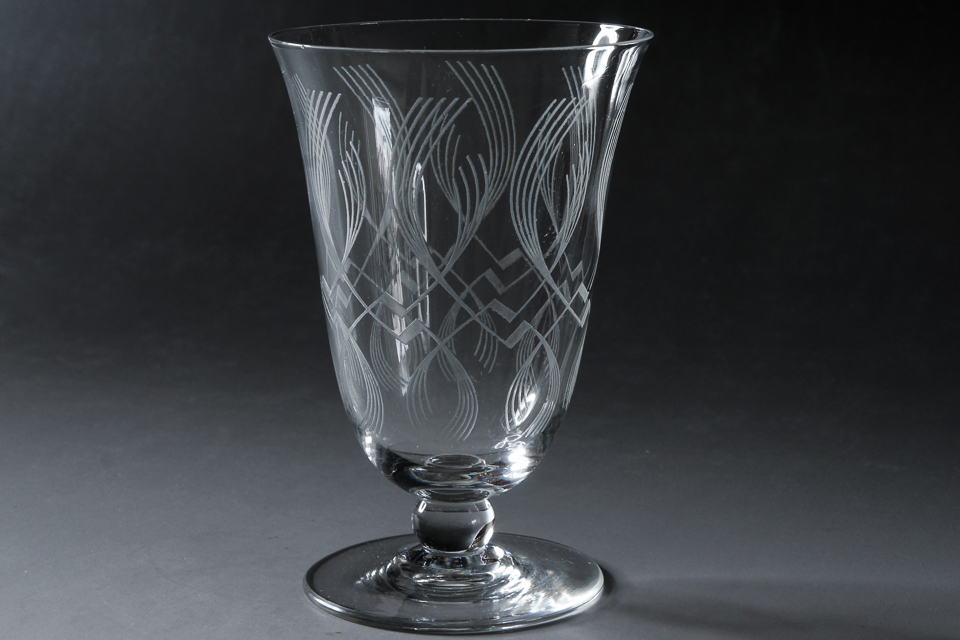 グラスウェア「アールデコパターン ウォーターグラス H 12 ㎝」