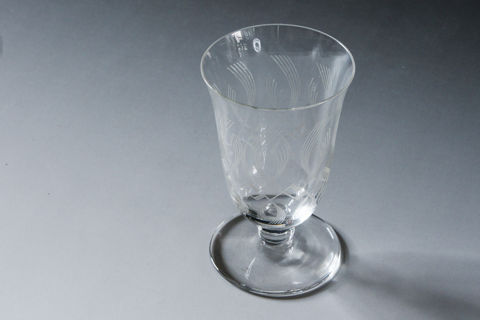 グラスウェア「アールデコパターン 冷酒グラス H 9 ㎝」