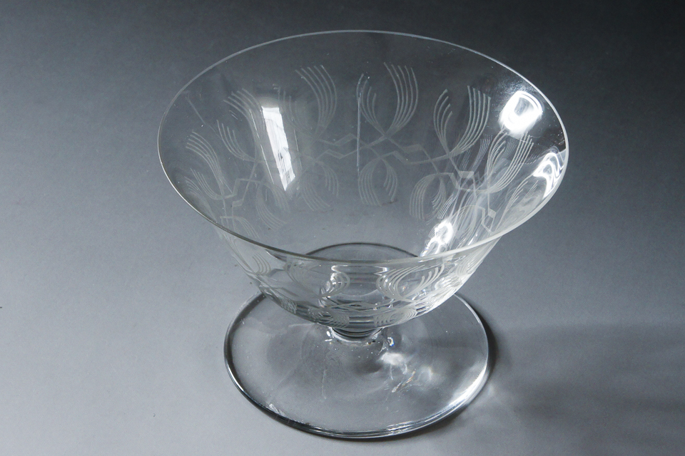 グラスウェア「アールデコパターン シャンパンクープ」