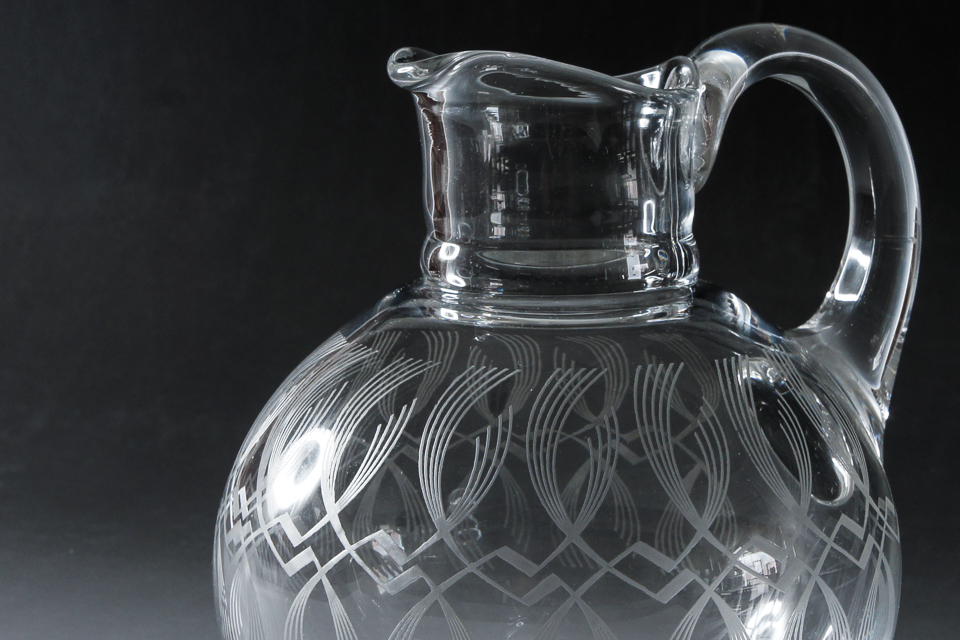 グラスウェア「アールデコパターン ピッチャー」